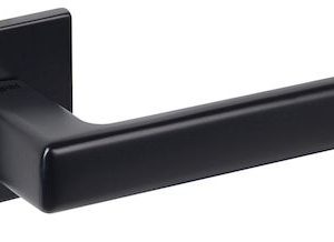 Atlantic Tupai Rapido 5S Line Portel 5mm Slimline Designer Door Handles On Square Rose, Matt Black - T3095S5SMB (sold in pairs)