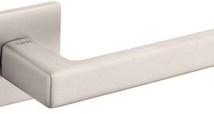 Atlantic Tupai Rapido 5S Line Portel 5mm Slimline Designer Door Handles On Square Rose, Pearl Nickel - T3095S5SPL (sold in pairs)