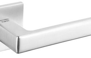 Atlantic Tupai Rapido 5S Line Portel 5mm Slimline Designer Door Handles On Square Rose, Satin Chrome - T3095S5SSC (sold in pairs)