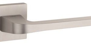 Atlantic Tupai Rapido Curvaline Valbona Designer Door Handles On Square Rose, Pearl Nickel - T3097SPL (sold in pairs)