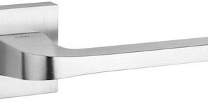 Atlantic Tupai Rapido Curvaline Valbona Designer Door Handles On Square Rose, Satin Chrome - T3097SSC (sold in pairs)