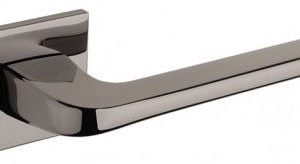 Atlantic Tupai Rapido 5S Line Canha 5mm Slimline Designer Door Handles On Square Rose, Black Satin Nickel - T4007S5SBSN (sold in pairs)