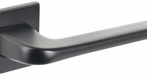 Atlantic Tupai Rapido 5S Line Canha 5mm Slimline Designer Door Handles On Square Rose, Matt Black - T4007S5SMB (sold in pairs)