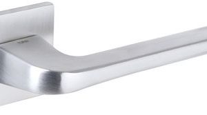 Atlantic Tupai Rapido 5S Line Canha 5mm Slimline Designer Door Handles On Square Rose, Satin Chrome - T4007S5SSC (sold in pairs)