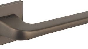 Atlantic Tupai Rapido 5S Line Canha 5mm Slimline Designer Door Handles On Square Rose, Titanium - T4007S5STT (sold in pairs)