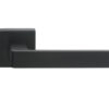 Manital Techna Door Handles On Square Rose, Black (Sold In Pairs)