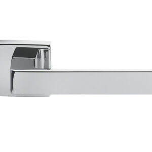 Manital Techna Door Handles On Square Rose, Polished Chrome (Sold In Pairs)