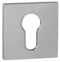 Atlantic Tupai Rapido 5S Line 5mm Slimline Square Euro Profile Escutcheon, Bright Polished Chrome - TESCES5SPC (sold in pairs)