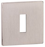 Atlantic Tupai Rapido 5S Line 5mm Slimline Square Euro Profile Escutcheon, Pearl Nickel - TESCES5SPL (sold in pairs)