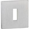 Atlantic Tupai Rapido 5S Line 5mm Slimline Square Euro Profile Escutcheon, Satin Chrome - TESCES5SSC (sold in pairs)