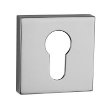 Atlantic Tupai Rapido Curva/Quadraline Square Euro Profile Escutcheon, Bright Polished Chrome - TESCESPC (sold in pairs)