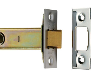 Eurospec Double Sprung Tubular Latches (2.5 Inch, 3 Inch, 4 Inch Or 5 Inch) - Satin Stainless Steel & Electro Brass Finish