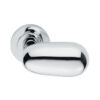 Manital Uovo Door Handles On Round Rose, Polished Chrome (Sold In Pairs)