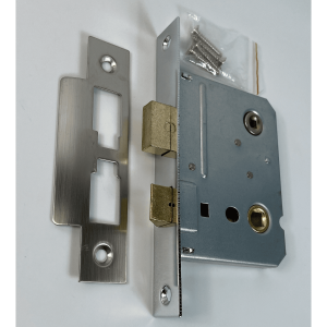 Bathroom Mortice Lock- 63mm- Satin Stainless Steel Finish