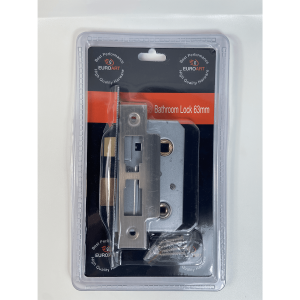 Bathroom Mortice Lock- 75mm- Satin Stainless Steel Finish