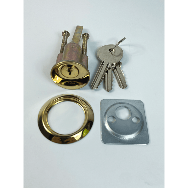 Night Latch Cylinder - 77X33X33mm - Polished Brass Finish