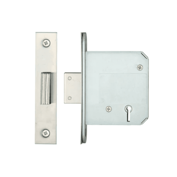 3 Lever Deadlock - 75mm - Satin Stainless Steel Finish