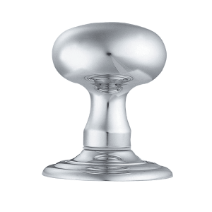 Oval Mortice Door Knob - 56mm - Polished Chrome