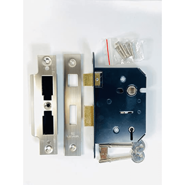 5 Lever Sash Lock - 63mm - Satin Stainless Steel Finish