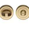 Heritage Brass Round 53Mm Diameter Turn & Release, Satin Brass Finish