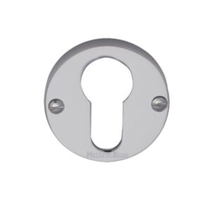 Heritage Brass Euro Profile Key Escutcheon, Satin Chrome