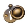 Heritage Brass Standard Round Covered Key Escutcheon, Antique Brass