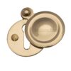 Heritage Brass Standard Round Covered Key Escutcheon, Polished Brass