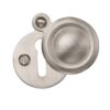 Heritage Brass Standard Round Covered Key Escutcheon, Satin Nickel