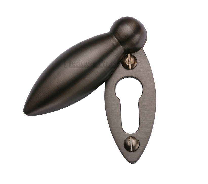 Heritage Brass Covered Oval Standard Key Escutcheon, Matt Bronze