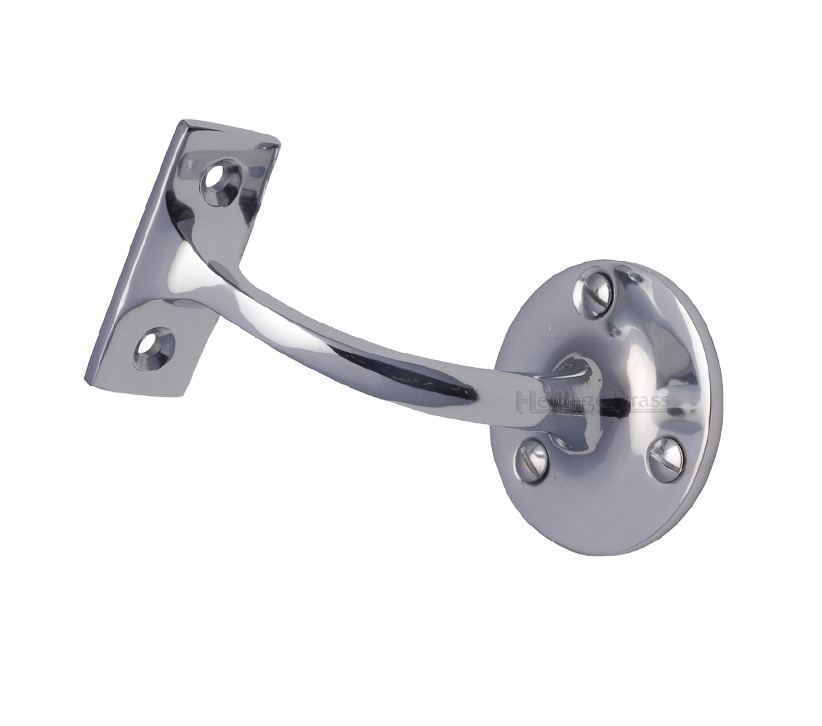 Heritage Brass Handrail Bracket (64Mm Or 76Mm), Polished Chrome