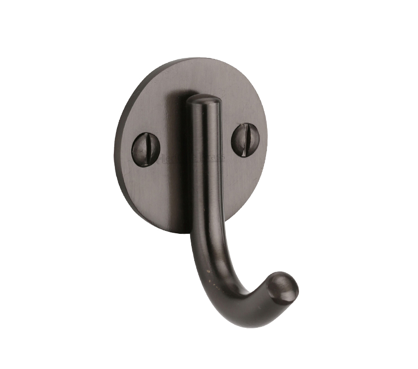 Heritage Brass Modern Single Robe Hook (52Mm Height), Matt Bronze