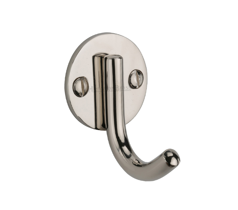 Heritage Brass Modern Single Robe Hook (52Mm Height), Polished Nickel