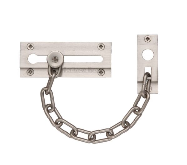 Heritage Brass Door Chain (100Mm), Satin Nickel