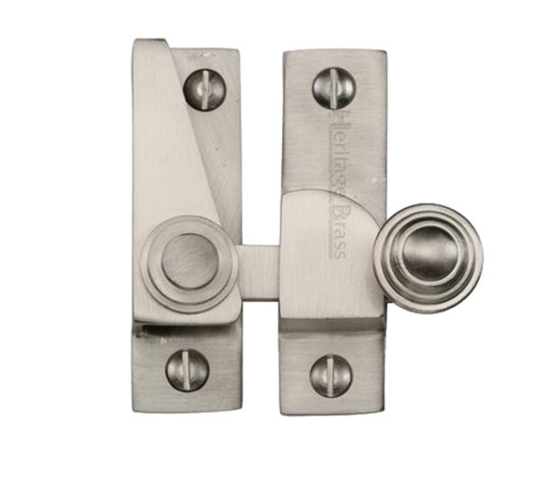 Heritage Brass Hook Plate Sash Fastener (69Mm X 20Mm), Satin Nickel -