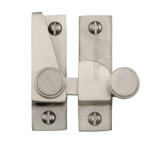 Heritage Brass Hook Plate Sash Fastener (69Mm X 20Mm), Satin Nickel