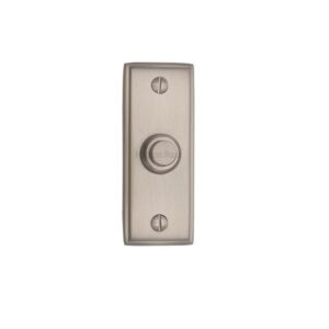 Heritage Brass Oblong Bell Push (83Mm X 33Mm), Satin Nickel