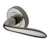 Heritage Brass Sutton Polished Nickel Door Handles On Round Rose (Sold In Pairs)