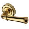 Heritage Brass Colonial Polished Brass Door Handles On Round Rose (Sold In Pairs)