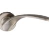 Heritage Brass Volo Satin Nickel Door Handles On Round Rose (Sold In Pairs)