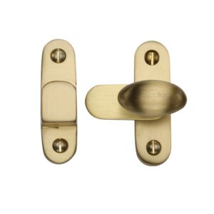 Heritage Brass Cabinet Hook & Plate Showcase Fastener, Satin Brass