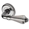 Heritage Brass Swarovski Crystal Polished Chrome Door Handles On Round Rose (Sold In Pairs)