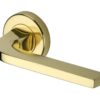 Heritage Brass Bellagio Polished Brass Door Handles On Round Rose (Sold In Pairs)