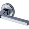 Heritage Brass Bellagio Polished Chrome Door Handles On Round Rose (Sold In Pairs)