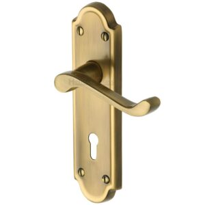 Heritage Brass Meridian Antique Brass Door Handles (Sold In Pairs)