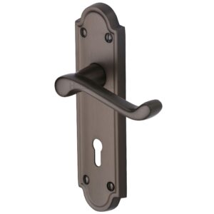 Heritage Brass Meridian Matt Bronze Door Handles (Sold In Pairs)