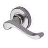 Heritage Brass Bedford Polished Chrome Door Handles On Round Rose (Sold In Pairs)