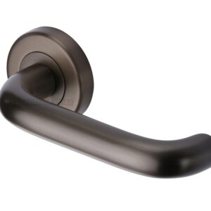 Heritage Brass Harmony Matt Bronze Door Handles On Round Rose