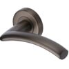 Heritage Brass Centaur Matt Bronze Door Handles On Round Rose