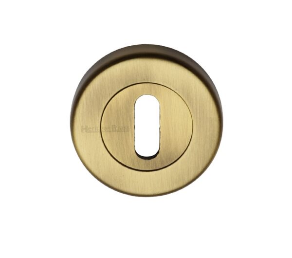 Heritage Brass Standard Key Escutcheon, Antique Brass