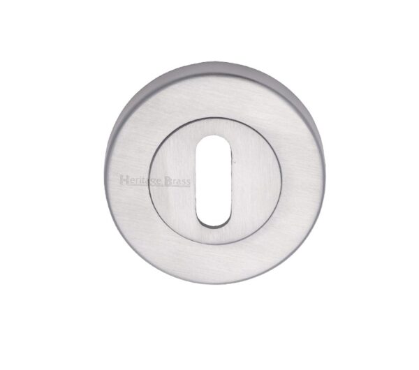 Heritage Brass Standard Key Escutcheon, Satin Chrome